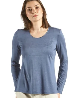 Langarm|Mit Jersey & Wirkseide^Kokon Zwo Langarm Shirt CINDA No. 2 bedruckt oder uni mit Leinen