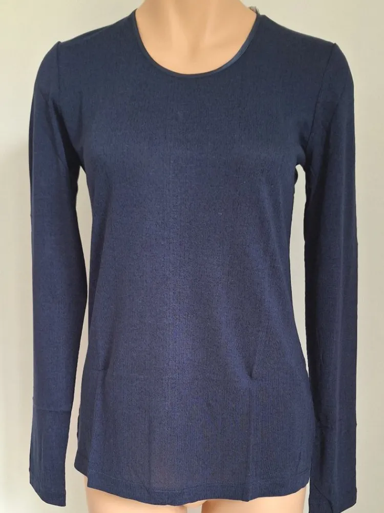 Langarm|Mit Jersey & Wirkseide^Kokon Zwo Langarm Shirt CINDA No. 2 bedruckt oder uni mit Leinen