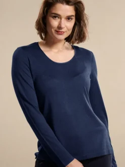 Langarm|Mit Jersey & Wirkseide^Kokon Zwo Langarm Shirt CINDA No. 2 von mit Seide und Leinen