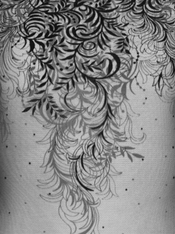 Langarm|Alle Bodys^Cadolle Langarm-Body ARABESQUE Tüll schwarz von schwarz mit Muster