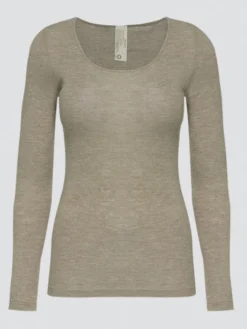 Langarm|Wolle-Seide Unterhemd^comazo | earth Langarmshirt 2716 Baumwolle Wolle Seide comazo|earth beige oder jeans meliert