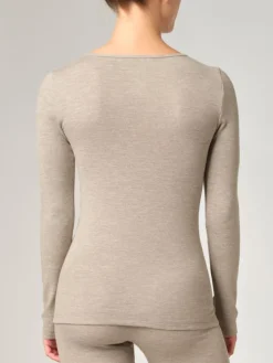 Langarm|Wolle-Seide Unterhemd^comazo | earth Langarmshirt 2716 Baumwolle Wolle Seide comazo|earth beige oder jeans meliert