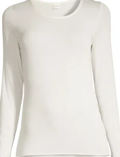 Wolle-Seide Shirts|Langarm^Oscalito Langarmshirt von mit Modal, Kaschmir und Seide champagner cremeweiß oder schwarz