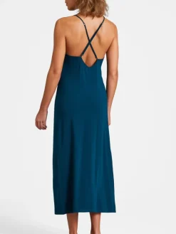 Edle Nachthemden|Alle Negligés^Aubade Langes Negligé LAZY DAYS von mit Modal und Seide smaragdgrün und schwarz