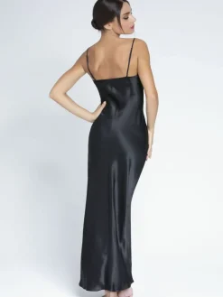 Alle Negligés|Seidenneglige^Lise Charmel Langes Seidennegligé SPLENDEUR SOIE mit Spitze von schwarz