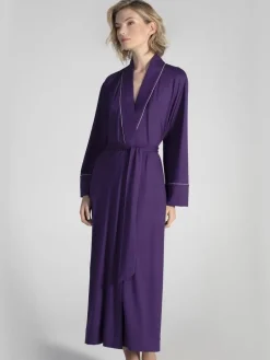 Exquisite Morgenmäntel|Morgenmantel Lang^Verdiani LAST PIECE Modal Morgenmantel VIOLET in von Größe 36 lila