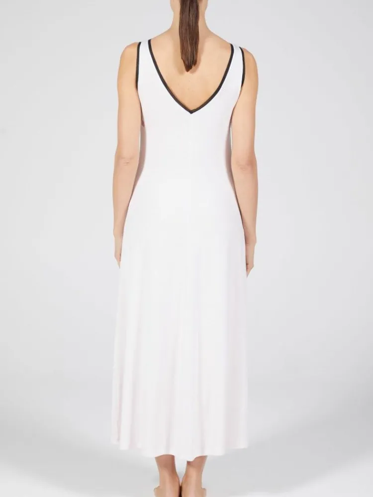 Edle Nachthemden|Alle Negligés^Verdiani LAST PIECE Modal Neglige mit Spitze lang ANGEL zart-rosé Größe 42 von zartrose mit rosa Spitze und schwarzem Tüll