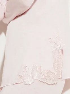 Feine Pyjamas^Chiara Fiorini LAST PIECE Pyjama ROSE MELANGE von mit Modal Größe 44 rosa meliert mit Spitze