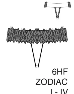 Alle Strings^RCrescentini LAST PIECE String mit Spitze ZODIAC von R Crescentini DE34 schwarz