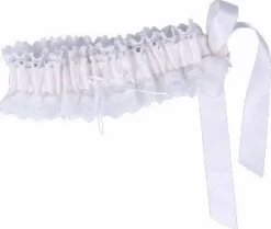 Strumpfbänder|Sexy Kleinigkeiten^Sally Jones LAST PIECE Strumpfband MADAME COCO von champagner-weiß mit Spitze