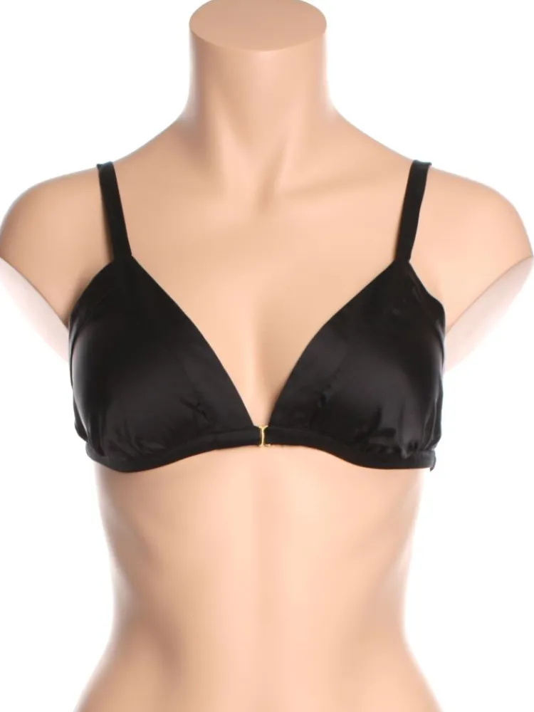 Alle Bhs^Marjolaine LAST PIECE Triangel BH FIDJI schwarz Größe DE 40 von mit Seide schwarz bunt oder komplett schwarz