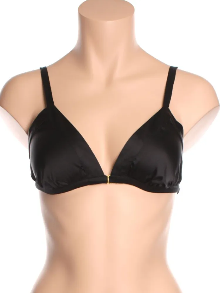 Alle Bhs^Marjolaine LAST PIECE Triangel BH FIDJI schwarz Größe DE 40 von mit Seide schwarz bunt oder komplett schwarz