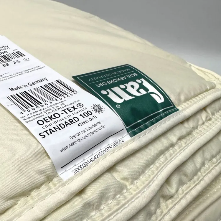 Naturhaardecken^f.a.n. Frankenstolz LAST SIZE f.a.n. Schafwolle Vierjahreszeitendecke DERBY 40° waschbar 135x200 cm creme-weiß (natur)