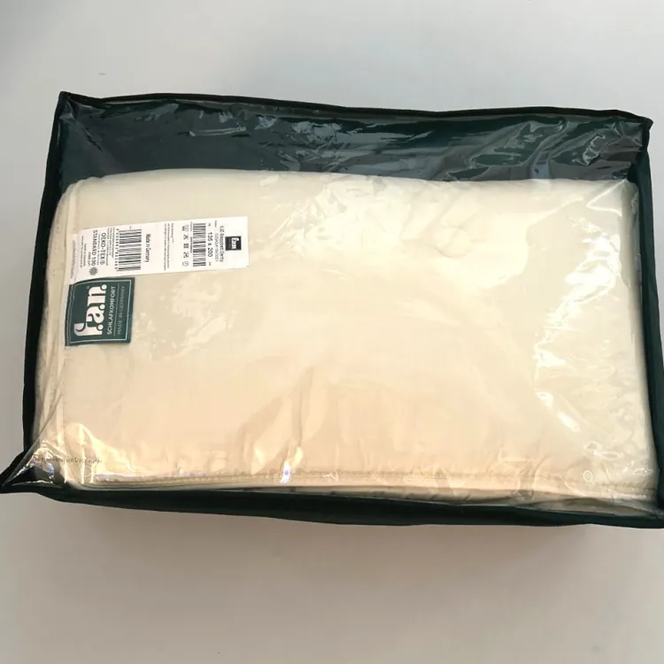 Naturhaardecken^f.a.n. Frankenstolz LAST SIZE f.a.n. Schafwolle Vierjahreszeitendecke DERBY 40° waschbar 135x200 cm creme-weiß (natur)