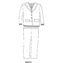 Seidenpyjama^Gattina LAST SIZE Seide Schlafanzug SAKHALI mit Spitze rot Größe 38 von rot oder schwarz mit schwarzer Spitze