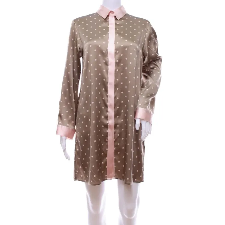 Seidennachthemd|Seide Sleepshirt^Gattina LAST SIZE Stretchseide Sleepshirt MIO CUORE toffee-apricot von Größe 40 toffee / apricot