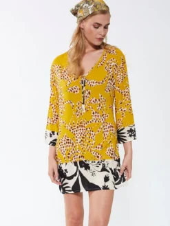 Kaftan, Tunika & Pareo^Fu00fcrstenberg Leichte Tunika SANTORINI maisgelb von Fürstenberg