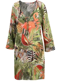 Kaftan, Tunika & Pareo^Fu00fcrstenberg Leichte Tunika ZEBRA IN PARADISE apricot grün von Fürstenberg apricot mit grün