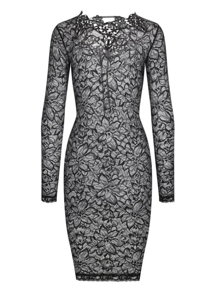 Alle Negligés^Cadolle Lingerie Kleid OPERA CARMEN Spitze schwarz von schwarz mit Spitze