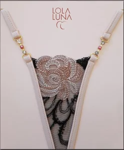 Alle Strings^Lola Luna Mikrostring VALIA MICRO schwarz-rosé schwarz mit altrosé