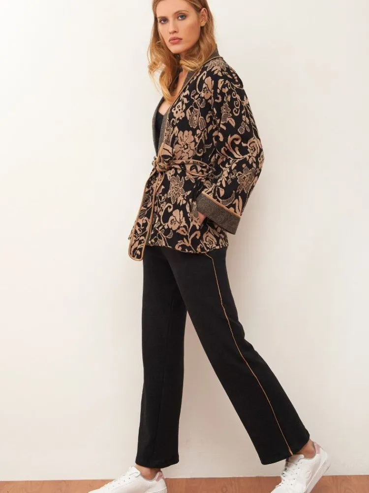 Lounge-Wear|Hausmantel (Warm)^Chiara Fiorini Lounge-Hose KUSCHEL COTTON von anthrazit-grau oder zimt-beige
