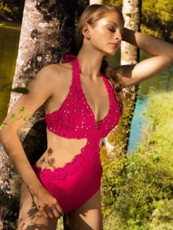 Badeanzug & Bikini^Nicole Olivier Makramee Bügel Badeanzug CHACHA von