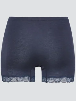 Wolle-Seide Slip|Alle Slips^comazo | earth Merino Seide Panty 2703 mit Spitze comazo|earth camel beige oder dunkelblau