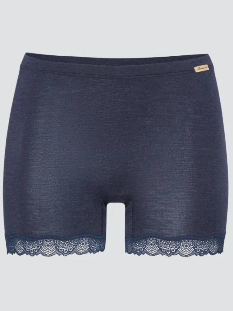 Wolle-Seide Slip|Alle Slips^comazo | earth Merino Seide Panty 2703 mit Spitze comazo|earth camel beige oder dunkelblau