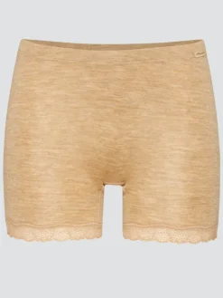 Wolle-Seide Slip|Alle Slips^comazo | earth Merino Seide Panty 2703 mit Spitze comazo|earth camel beige oder dunkelblau