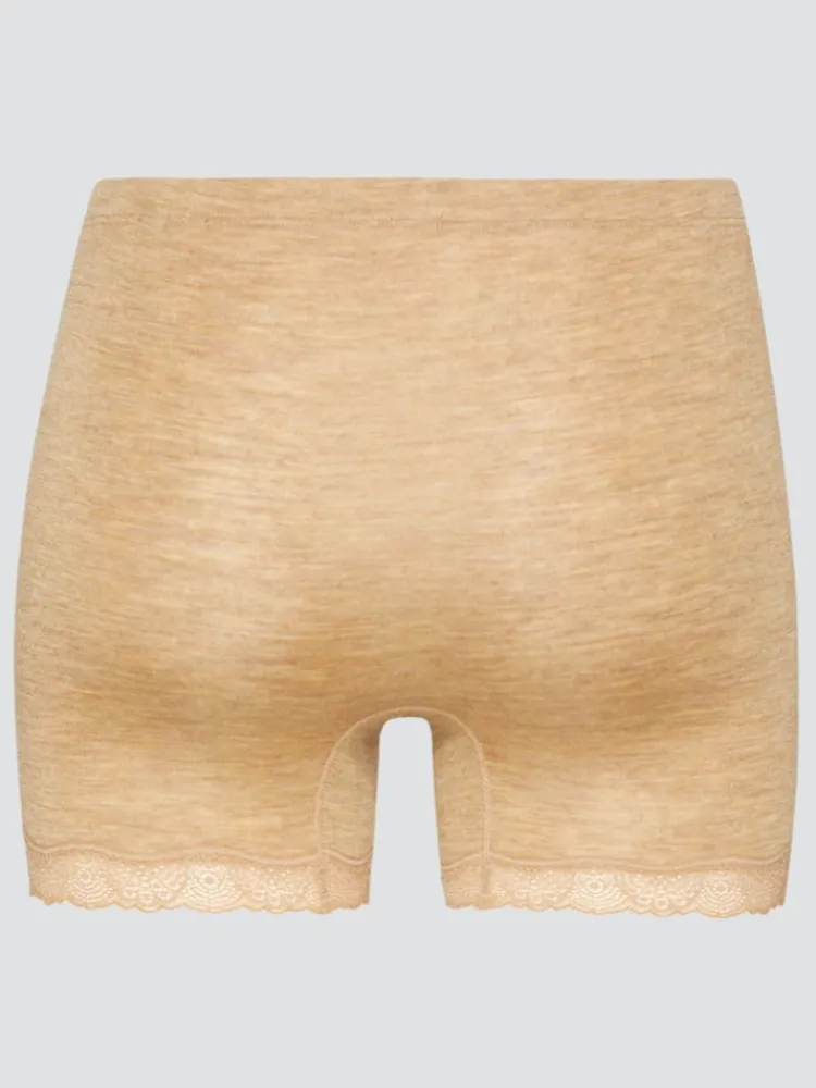 Wolle-Seide Slip|Alle Slips^comazo | earth Merino Seide Panty 2703 mit Spitze comazo|earth camel beige oder dunkelblau