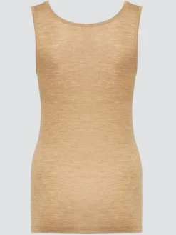 Wolle-Seide Tops|Tops Mit Spitze^comazo | earth Merino Seide Unterhemd 2703 mit Spitze comazo|earth camel beige oder dunkelblau