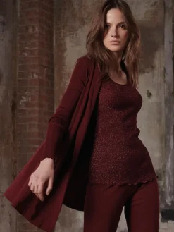 Lounge-Wear|Strickjacken & -Mäntel^Oscalito Merino Wolle-Seide CARDIGAN Strickjacke von