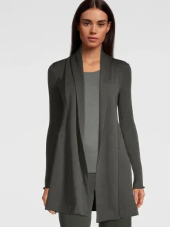 Lounge-Wear|Strickjacken & -Mäntel^Oscalito Merino Wolle-Seide CARDIGAN Strickjacke von