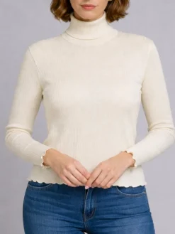 Wolle-Seide Shirts|Mit Rollkragen^Artimaglia Merino-Seide ROLLKRAGEN SHIRT gerippt von