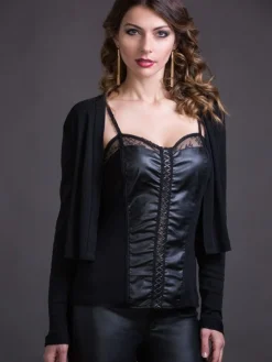 Lounge-Wear|Strickjacken & -Mäntel^Artimaglia Merinowolle-Seide BOLERO Jäckchen von