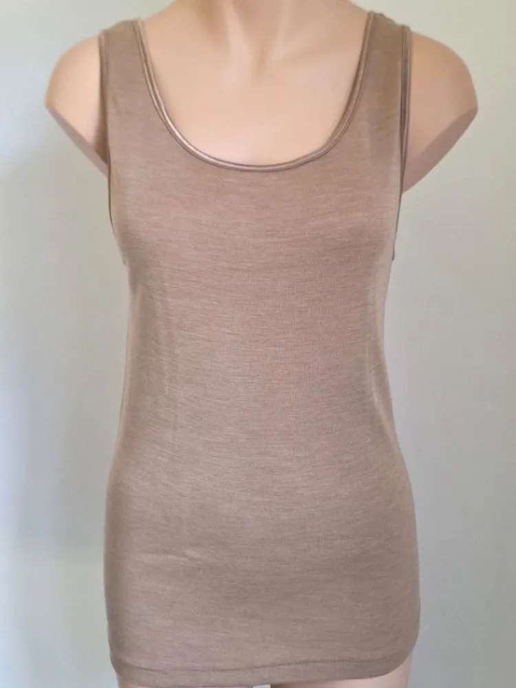 Wolle-Seide Tops|Camisole (Breite Träger)^Artimaglia Merinowolle-Seide CAMISOLE TOP von