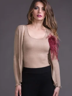 Lounge-Wear|Strickjacken & -Mäntel^Artimaglia Merinowolle-Seide CARDIGAN gerippt von