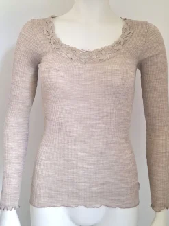 Wolle-Seide Shirts|Langarm^Artimaglia Merinowolle-Seide LANGARM SHIRT mit Spitze von