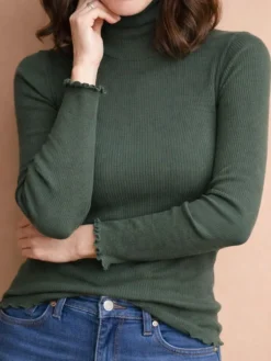 Wolle-Seide Shirts|Mit Rollkragen^Artimaglia Merinowolle-Seide ROLLKRAGEN SHIRT gerippt von