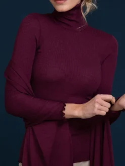 Wolle-Seide Shirts|Mit Rollkragen^Artimaglia Merinowolle-Seide ROLLKRAGEN SHIRT gerippt von