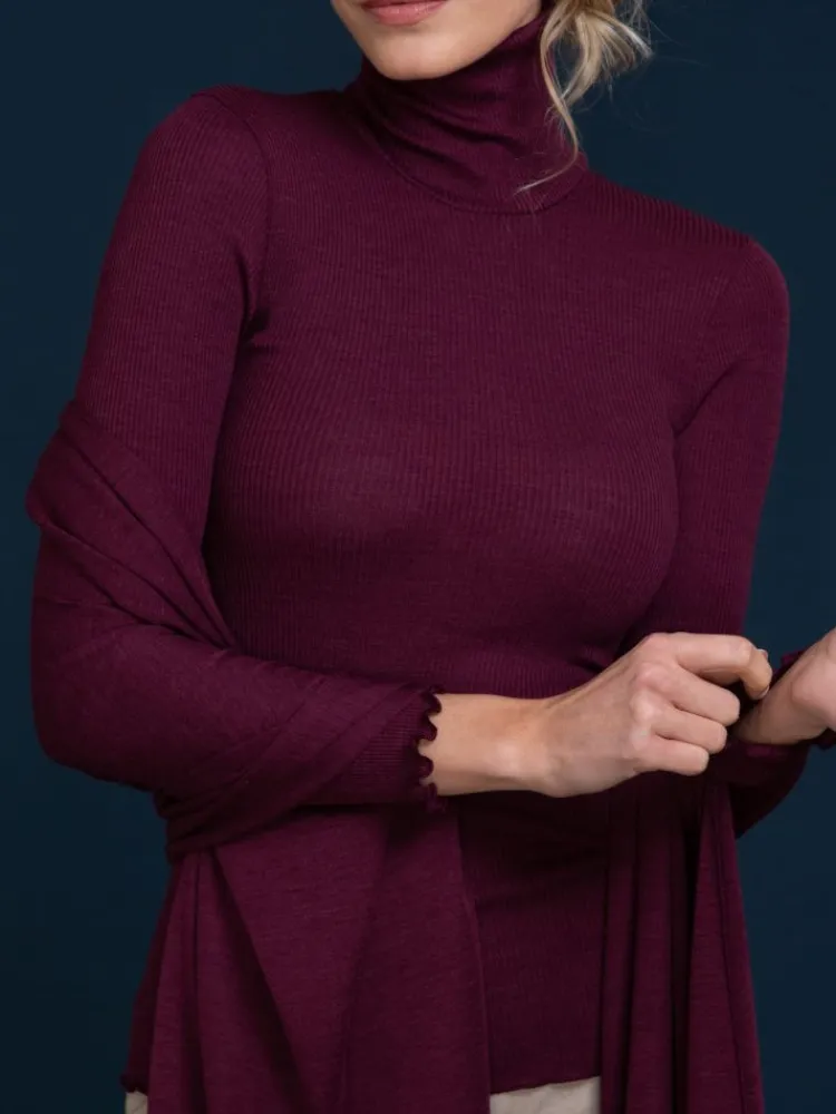 Wolle-Seide Shirts|Mit Rollkragen^Artimaglia Merinowolle-Seide ROLLKRAGEN SHIRT gerippt von