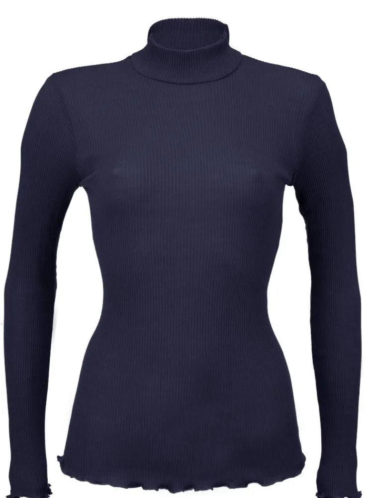 Wolle-Seide Shirts|Mit Rollkragen^Artimaglia Merinowolle-Seide ROLLKRAGEN SHIRT gerippt von