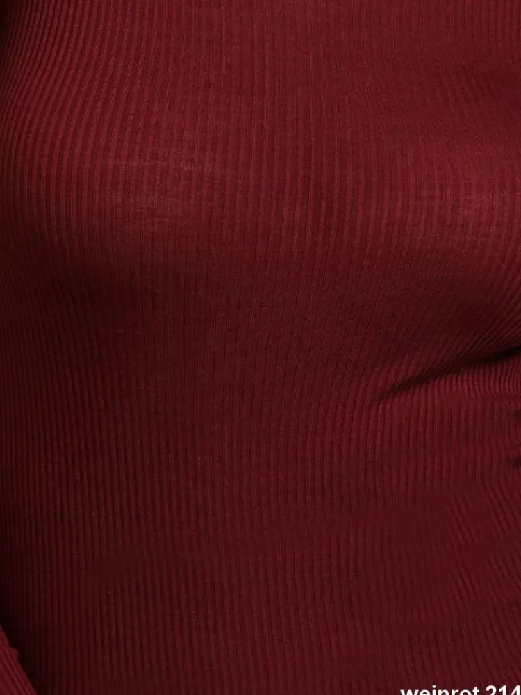 Wolle-Seide Tops|Tops Mit Spitze^Artimaglia Merinowolle-Seide TOP gerippt von schwarz oder rot