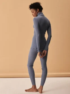 Wolle-Seide Shirts|Mit Rollkragen^Oscalito Merinowolle-Seide TURTLENECK SHIRT gerippt Basic von