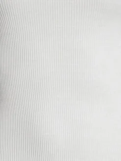 Wolle-Seide Tops|Tops Mit Spitze^Oscalito Merinowolle-Seide Unterhemd gerippt mit Calais Spitze Basic von