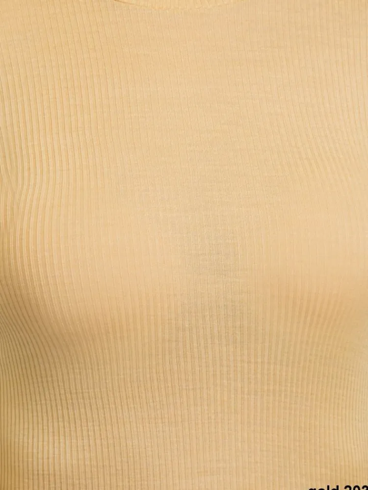 Wolle-Seide Tops|Camisole (Breite Träger)^Artimaglia Merinowolle-Seide UNTERHEMD gerippt mit Spitze von