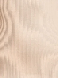 Wolle-Seide Tops|Tops Mit Spitze^Oscalito Merinowolle-Seide Unterhemd gerippt mit Spitze Basic von