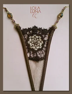 Alle Strings^Lola Luna Mikrostring KATIA MICRO schoko-gold von schoko-braun mit gold