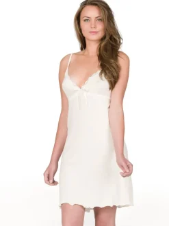 Edle Nachthemden|Alle Negligés^Gattina Modal Baby-Doll MIOKO gerippt von creme-weiß oder schwarz/beige