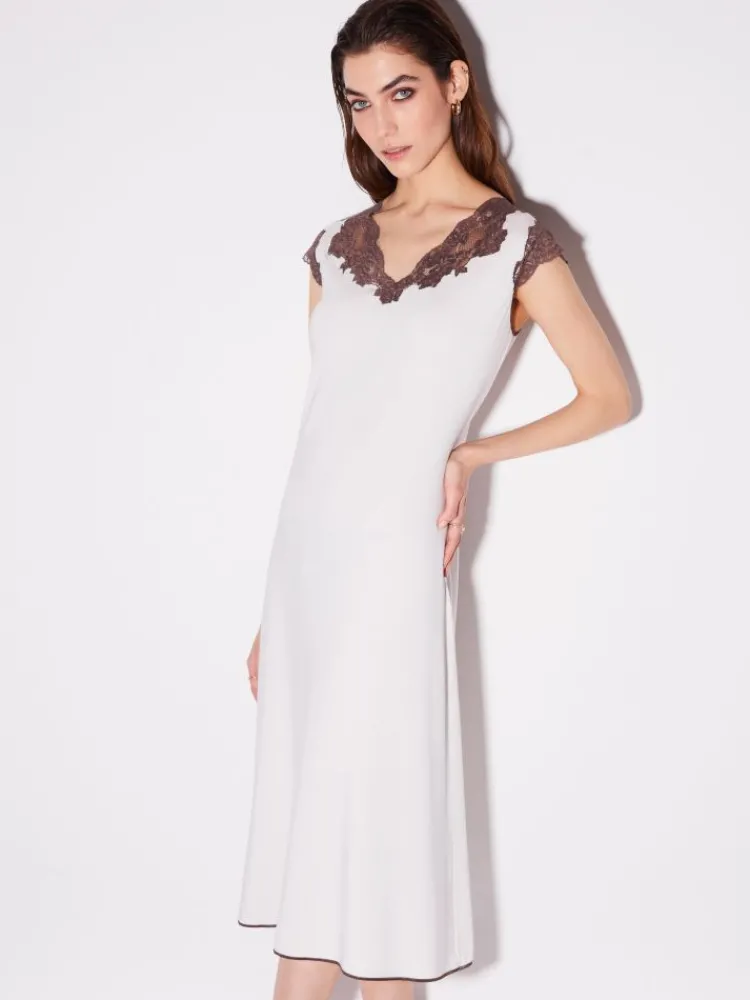 Edle Nachthemden^Chiara Fiorini Modal Nachthemd CORDA von hellbeige